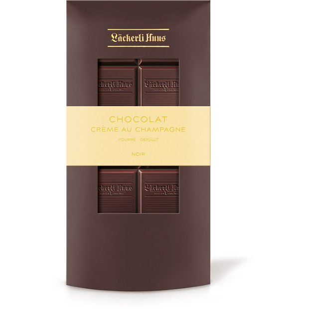 Chocolat crème au champagne noir 100g