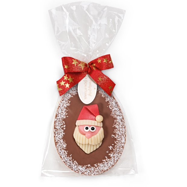 Marzipan Father Santa on Milk Chocolate 100g